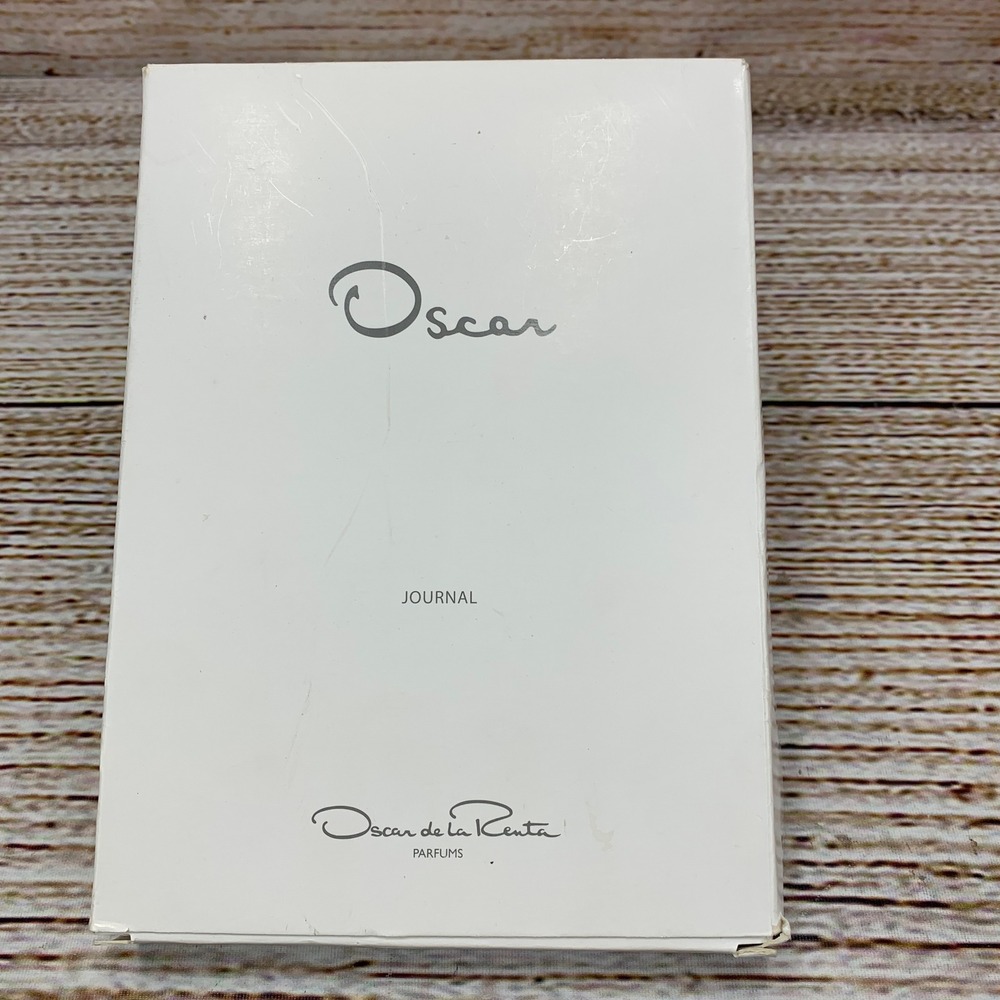 Oscar de la Renta Parfums Journal White Notebook Diary Stationary New w/ Box